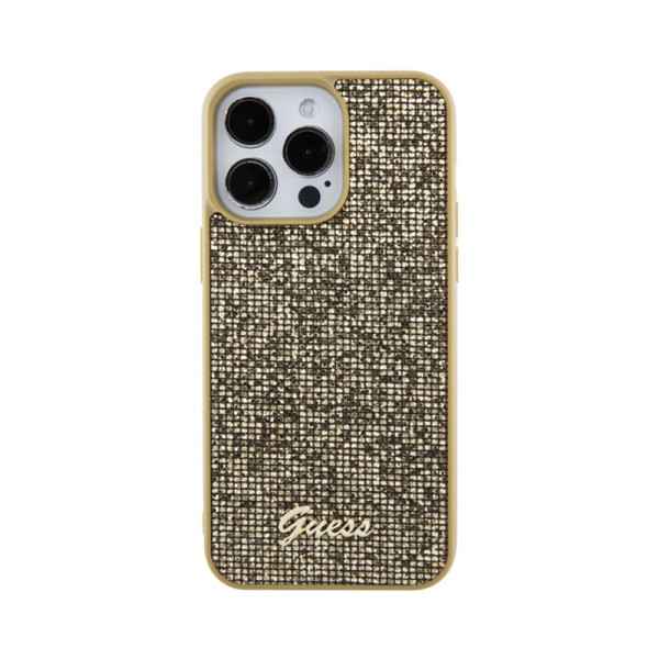 Etui Do iPhone 15 Pro Max Guess Disco Metal Script Złoty