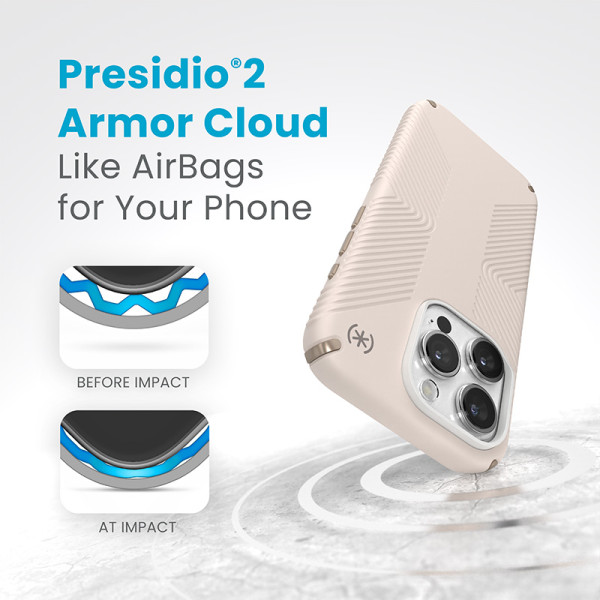 Etui Do iPhone 15 Pro Speck Presidio2 Grip Beżowy