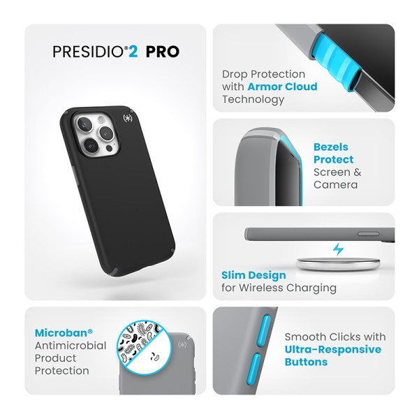 Etui Do iPhone 15 Pro Speck Presidio2 Pro Czarny