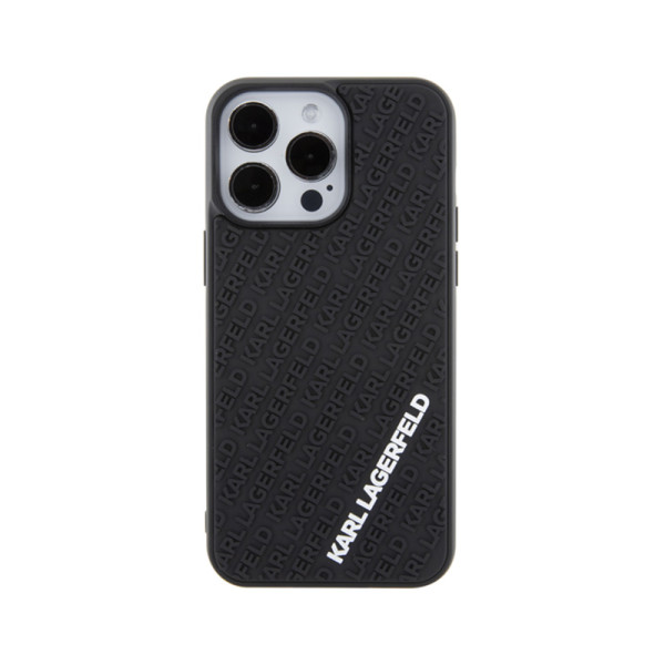 Etui Do iPhone 15 Pro Max Karl Lagerfeld 3D Rubber Multi Logo Czarny
