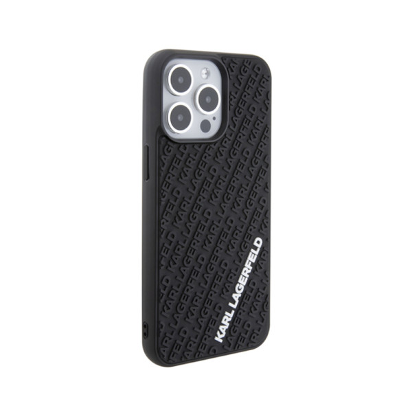 Etui Do iPhone 15 Pro Max Karl Lagerfeld 3D Rubber Multi Logo Czarny