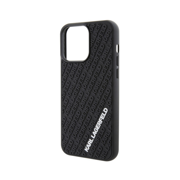 Etui Do iPhone 15 Pro Max Karl Lagerfeld 3D Rubber Multi Logo Czarny