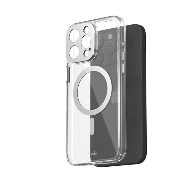 Etui Do iPhone 15 Pro Max Moshi Iglaze MagSafe Srebrny