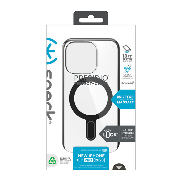 Etui Do iPhone 15 Pro Speck Presidio Perfect-Clear Clicklock & MagSafe Przezroczysty
