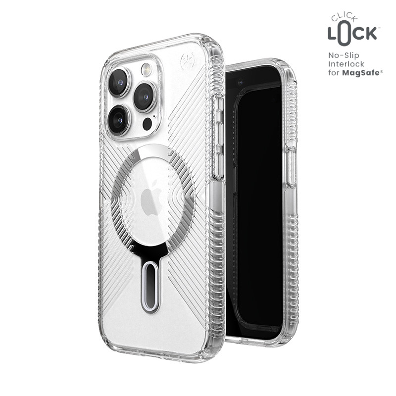 Etui Do iPhone 15 Pro Speck Presidio Perfect-Clear Grip Clicklock & MagSafe Przezroczysty