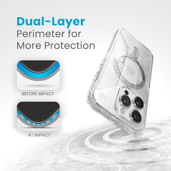 Etui Do iPhone 15 Pro Speck Presidio Perfect-Clear Grip Clicklock & MagSafe Przezroczysty