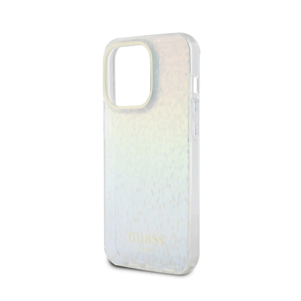 Etui Do iPhone 15 Pro Guess Iml Faceted Mirror Disco Iridescent Przezroczysty