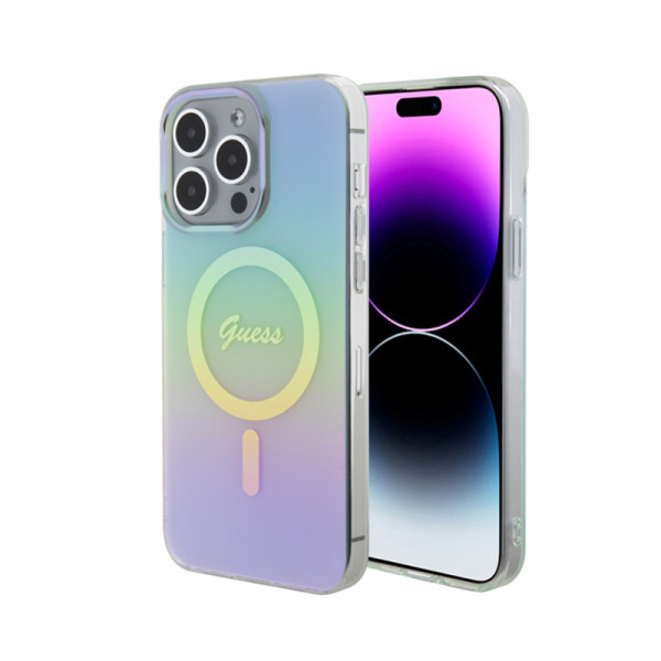 Etui Do iPhone 15 Pro Guess Iml Iridescent MagSafe Wielokolorowy