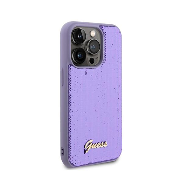 Etui Do iPhone 15 Pro Guess Sequin Script Metal Fioletowy