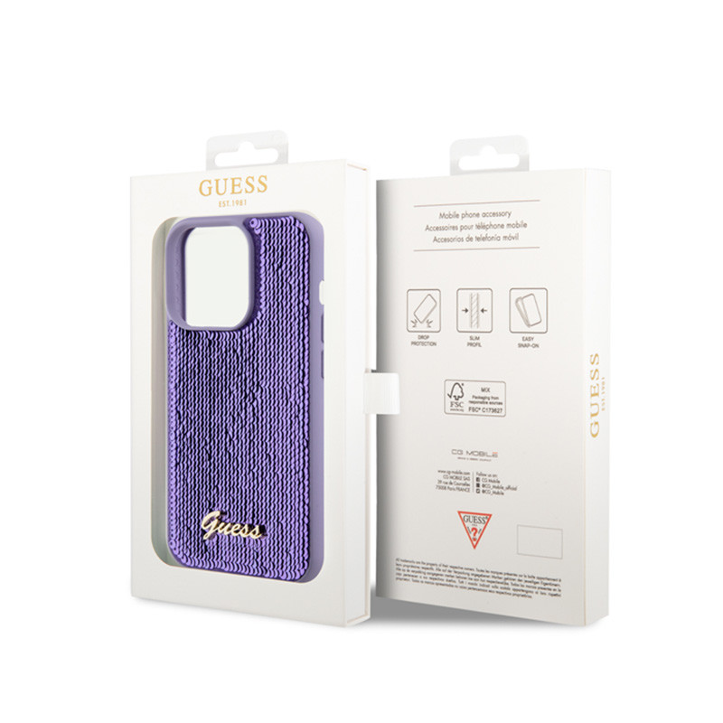 Etui Do iPhone 15 Pro Guess Sequin Script Metal...