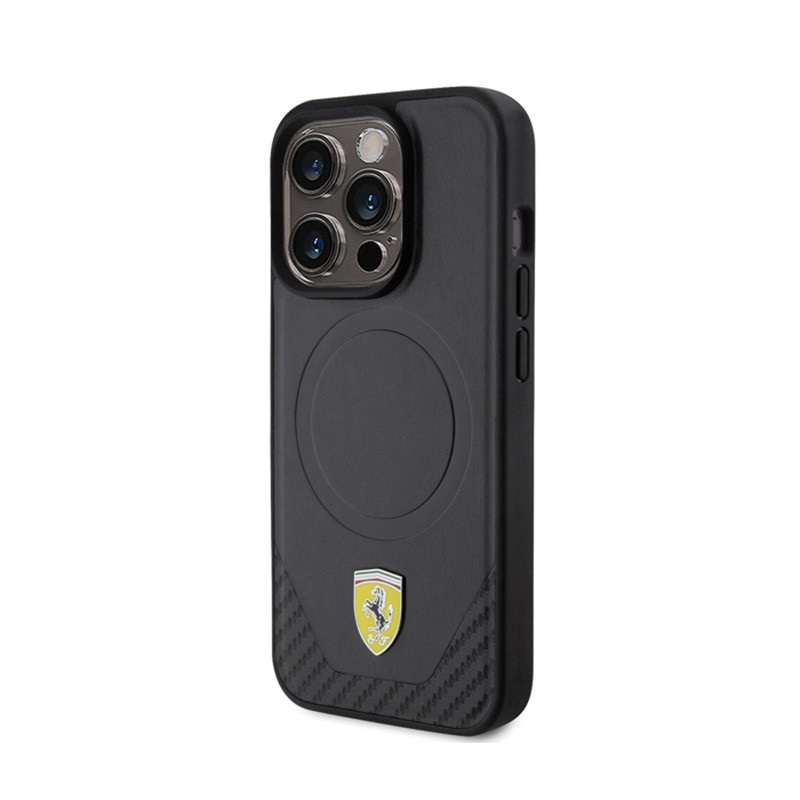 Etui Do iPhone 15 Pro Ferrari Carbon Metal Logo...