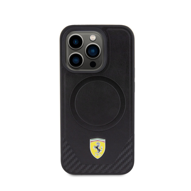 Etui Do iPhone 15 Pro Ferrari Carbon Metal Logo...