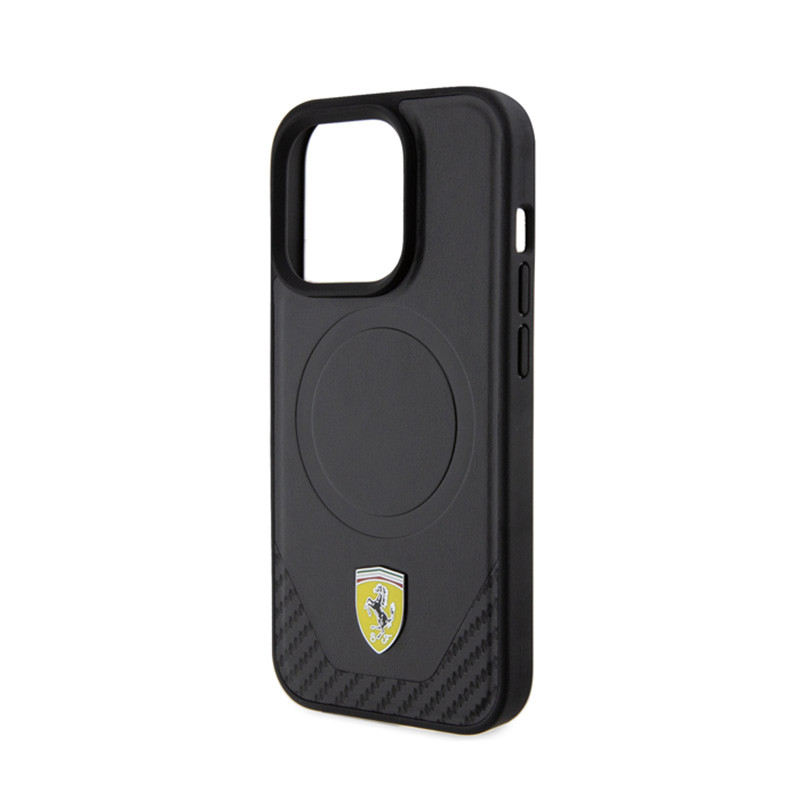 Etui Do iPhone 15 Pro Ferrari Carbon Metal Logo...