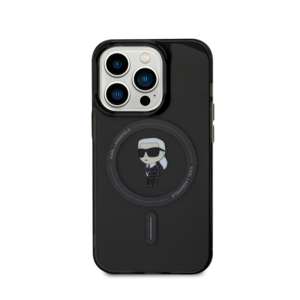Etui Do iPhone 15 Pro Karl Lagerfeld Iml Ikonik MagSafe Czarny