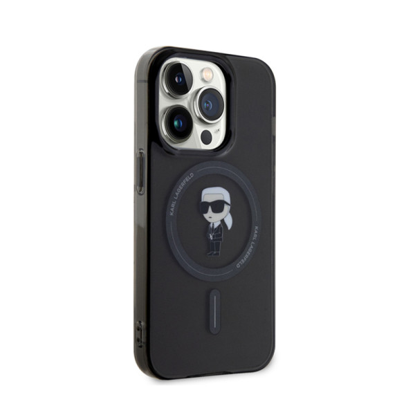 Etui Do iPhone 15 Pro Karl Lagerfeld Iml Ikonik MagSafe Czarny