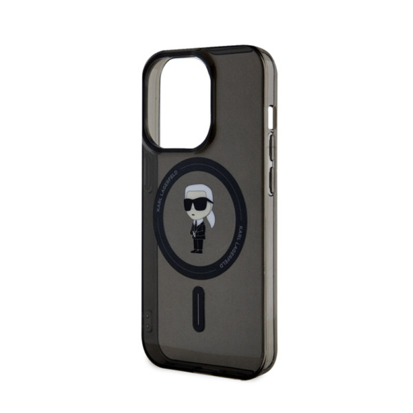 Etui Do iPhone 15 Pro Karl Lagerfeld Iml Ikonik MagSafe Czarny