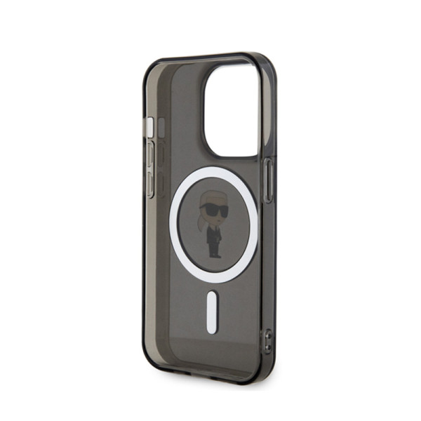Etui Do iPhone 15 Pro Karl Lagerfeld Iml Ikonik MagSafe Czarny