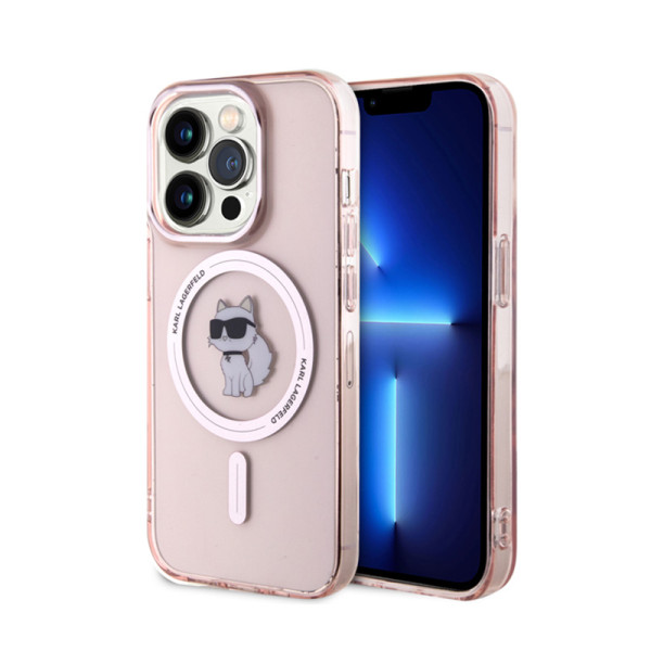 Etui Do iPhone 15 Pro Karl Lagerfeld Iml Choupette MagSafe Różowy
