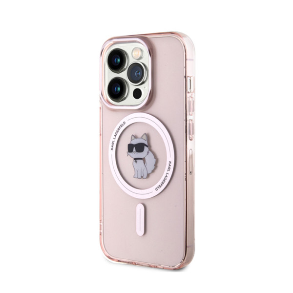 Etui Do iPhone 15 Pro Karl Lagerfeld Iml Choupette MagSafe Różowy