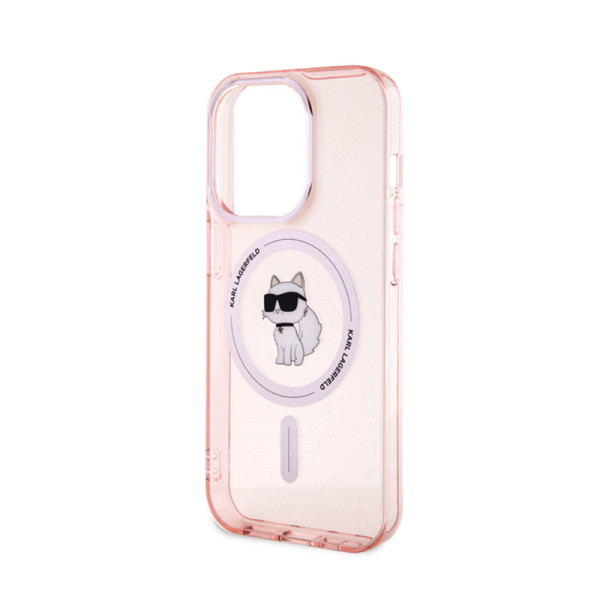 Etui Do iPhone 15 Pro Karl Lagerfeld Iml Choupette MagSafe Różowy