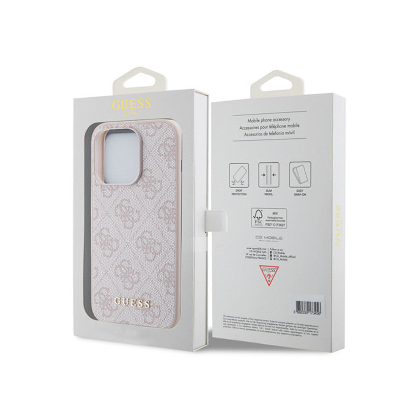 Etui Do iPhone 15 Pro Guess 4G Metal Gold Logo...