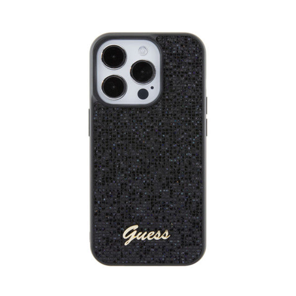 Etui Do iPhone 15 Pro Guess Disco Metal Script Czarny