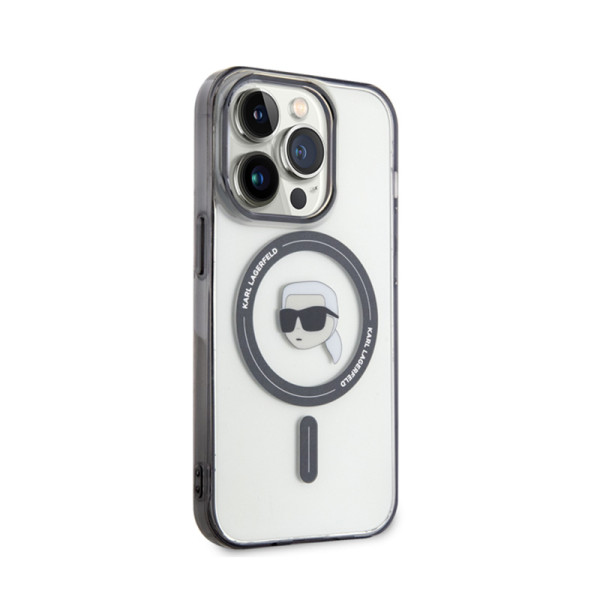Etui Do iPhone 15 Pro Karl Lagerfeld Iml Karl Head MagSafe Przezroczysty