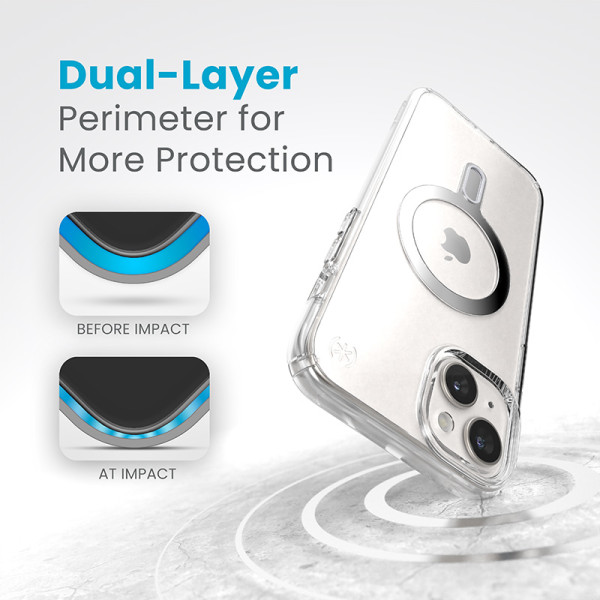 Etui Do iPhone 15 Plus / iPhone 14 Plus Speck Presidio Perfect-Clear Clicklock & MagSafe Przezroczysty