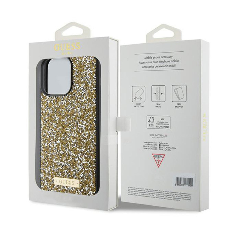 Etui Do iPhone 15 Pro Guess Rhinestone Metal...
