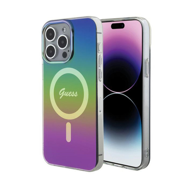 Etui Do iPhone 15 Pro Guess Iml Iridescent MagSafe Czarny