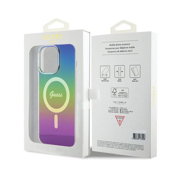 Etui Do iPhone 15 Pro Guess Iml Iridescent MagSafe Czarny