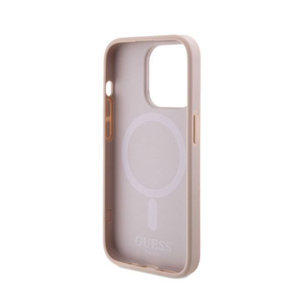 Etui Do iPhone 15 Pro Guess Saffiano MagSafe Różowy