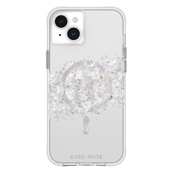 Etui Do iPhone 15 Plus Zdobione Masą Perłową Case-Mate Karat MagSafe Przezroczysty