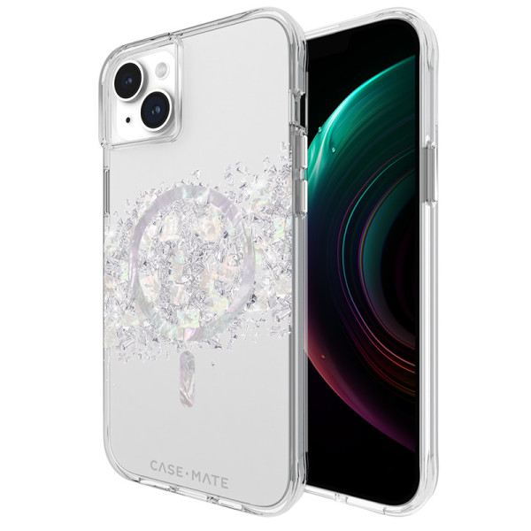 Etui Do iPhone 15 Plus Zdobione Masą Perłową Case-Mate Karat MagSafe Przezroczysty