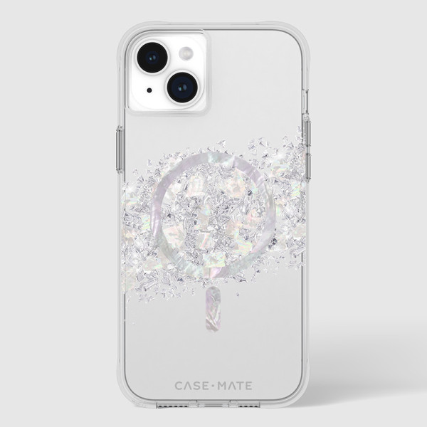 Etui Do iPhone 15 Plus Zdobione Masą Perłową Case-Mate Karat MagSafe Przezroczysty