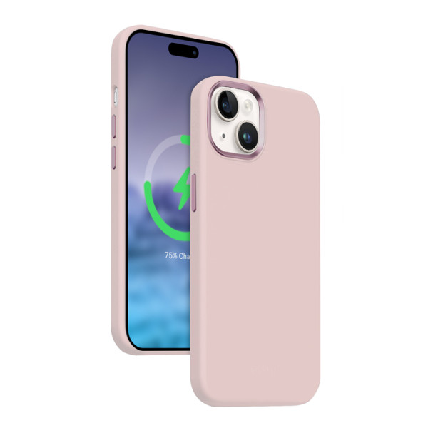 Etui Do iPhone 15 Plus MagSafe Crong Color Cover Lux Magnetic Różowy