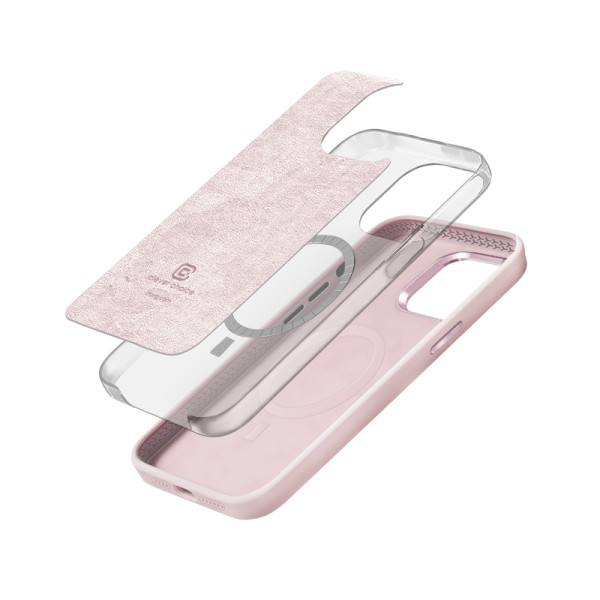 Etui Do iPhone 15 Plus MagSafe Crong Color Cover Lux Magnetic Różowy