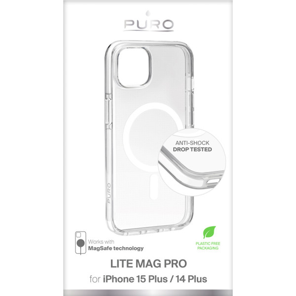 Etui Do iPhone 15 Plus MagSafe Puro Litemag Pro Przezroczysty