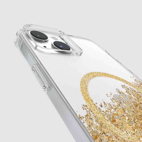 Etui Do iPhone 15 Plus Zdobione Złotem Case-Mate Karat MagSafe Przezrpczysty
