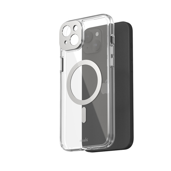 Etui Do iPhone 15 Plus Moshi Iglaze MagSafe Srebrny