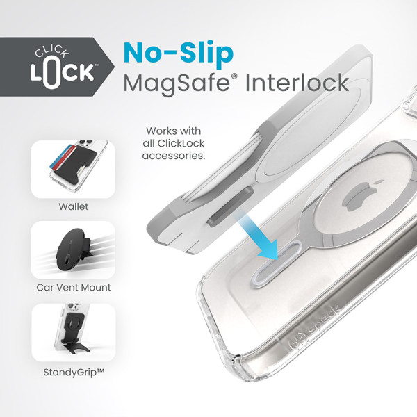 Etui Do iPhone 15 / iPhone 14 / iPhone 13 Speck Presidio Perfect-Clear Clicklock & MagSafe Przezroczysty