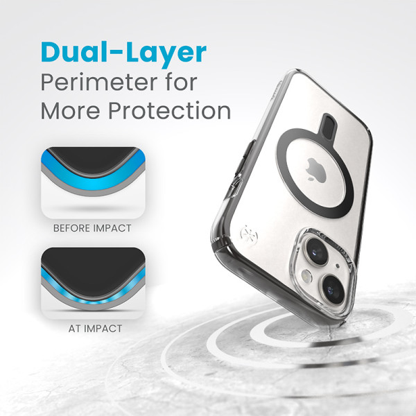 Etui Do iPhone 15 / iPhone 14 / iPhone 13 Speck Presidio Perfect-Clear Clicklock & MagSafe Przezroczysty