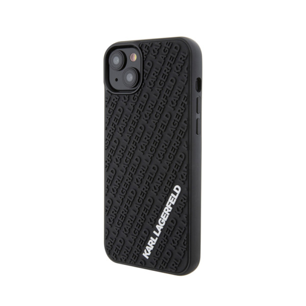 Etui Do iPhone 15 Plus Karl Lagerfeld 3D Rubber Multi Logo Czarny
