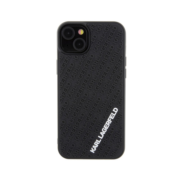 Etui Do iPhone 15 Plus Karl Lagerfeld 3D Rubber Multi Logo Czarny