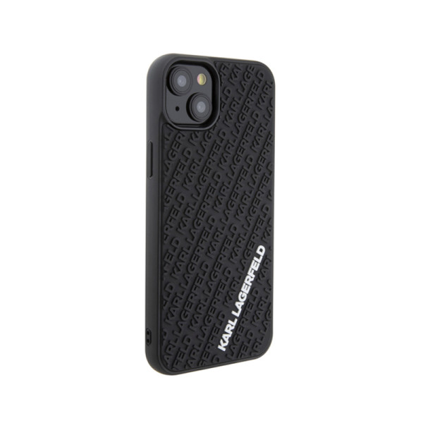 Etui Do iPhone 15 Plus Karl Lagerfeld 3D Rubber Multi Logo Czarny