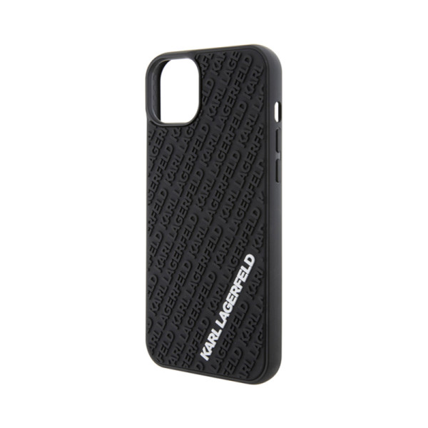 Etui Do iPhone 15 Plus Karl Lagerfeld 3D Rubber Multi Logo Czarny