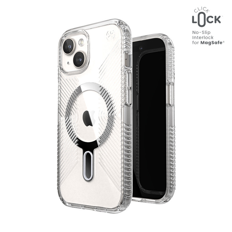 Etui Do iPhone 15 / iPhone 14 / iPhone 13 Speck Presidio Perfect-Clear Grip Clicklock & MagSafe Przezroczysty