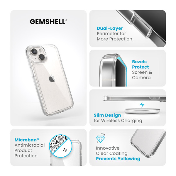 Etui Do iPhone 15 / iPhone 14 / iPhone 13 Speck Gemshell Przezroczysty