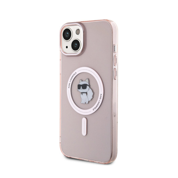 Etui Do iPhone 15 Plus Karl Lagerfeld Iml Choupette MagSafe Różowy