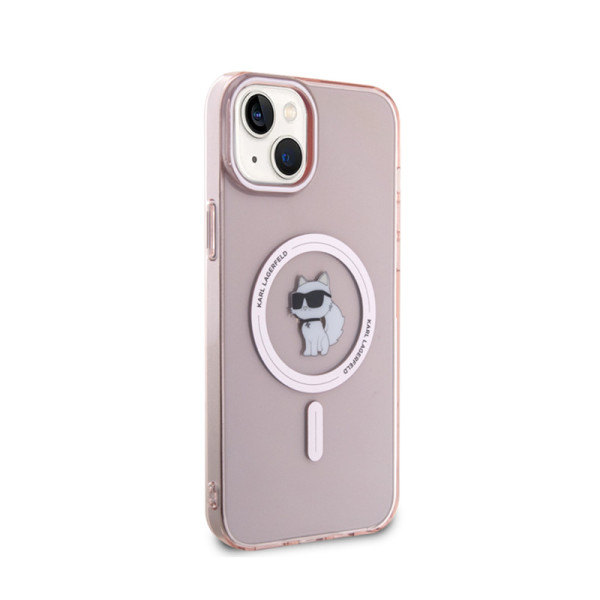 Etui Do iPhone 15 Plus Karl Lagerfeld Iml Choupette MagSafe Różowy